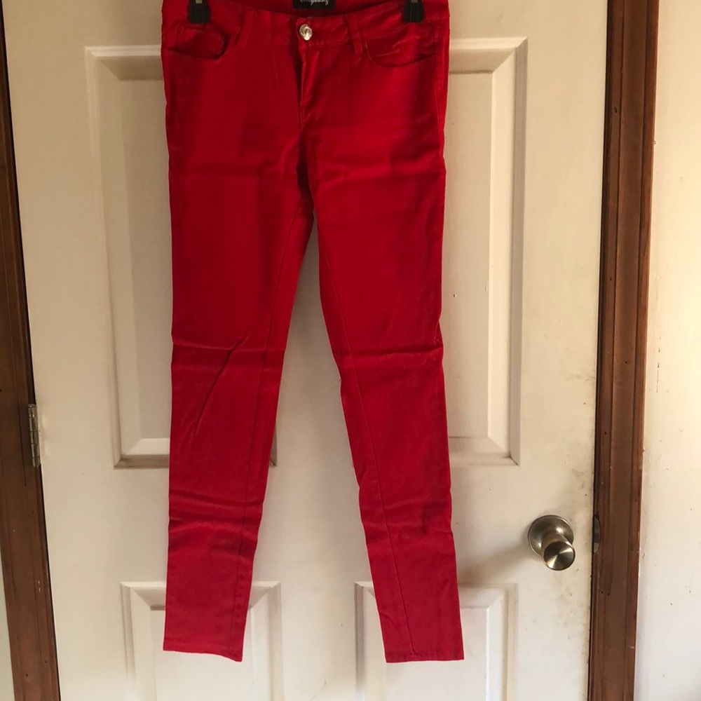 4everyoung red skinny jeans